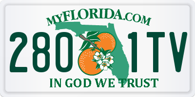 FL license plate 2801TV