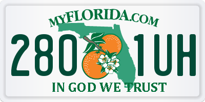 FL license plate 2801UH