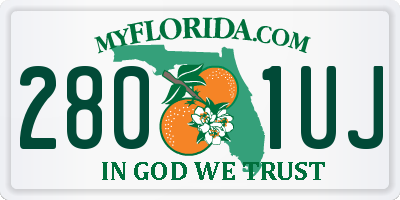 FL license plate 2801UJ