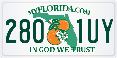 FL license plate 2801UY