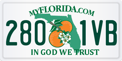 FL license plate 2801VB