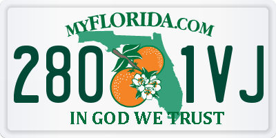 FL license plate 2801VJ