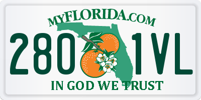 FL license plate 2801VL