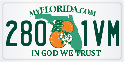 FL license plate 2801VM
