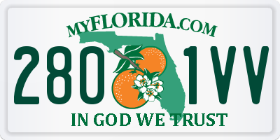 FL license plate 2801VV