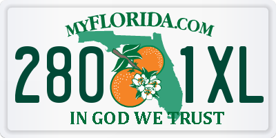 FL license plate 2801XL