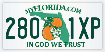 FL license plate 2801XP
