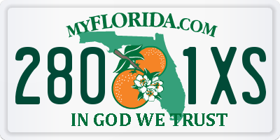 FL license plate 2801XS