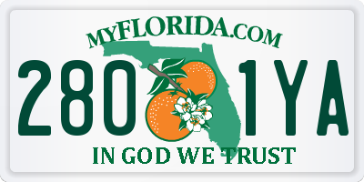 FL license plate 2801YA