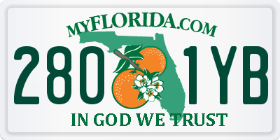 FL license plate 2801YB