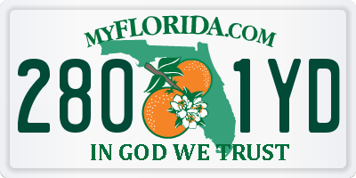 FL license plate 2801YD