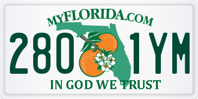 FL license plate 2801YM