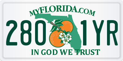FL license plate 2801YR
