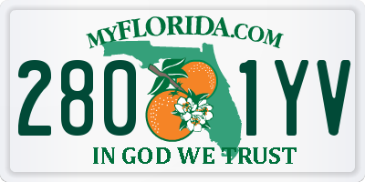 FL license plate 2801YV