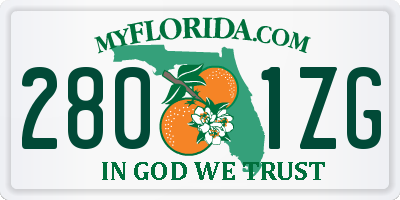FL license plate 2801ZG