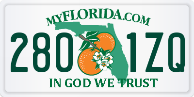 FL license plate 2801ZQ