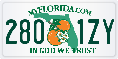 FL license plate 2801ZY