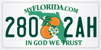 FL license plate 2802AH