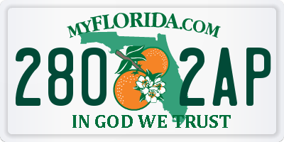 FL license plate 2802AP