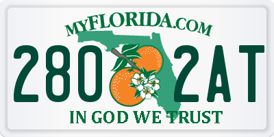 FL license plate 2802AT