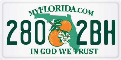 FL license plate 2802BH