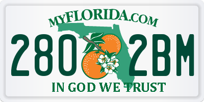 FL license plate 2802BM