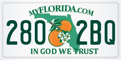 FL license plate 2802BQ