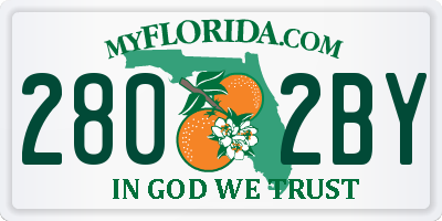 FL license plate 2802BY
