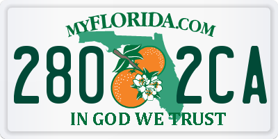 FL license plate 2802CA