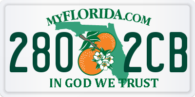 FL license plate 2802CB
