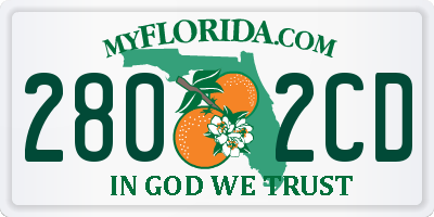 FL license plate 2802CD
