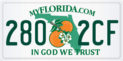 FL license plate 2802CF