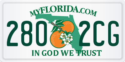 FL license plate 2802CG