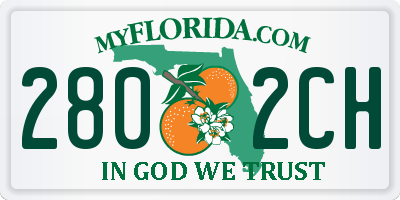 FL license plate 2802CH