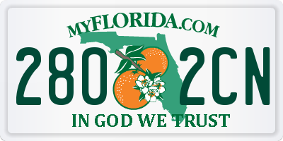 FL license plate 2802CN