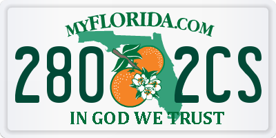 FL license plate 2802CS