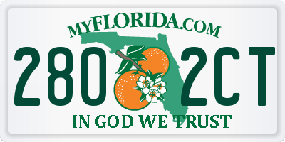 FL license plate 2802CT