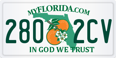 FL license plate 2802CV