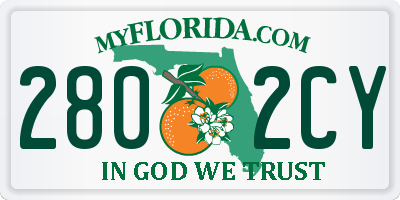 FL license plate 2802CY