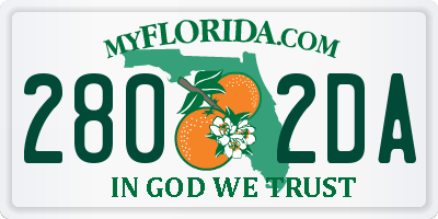 FL license plate 2802DA