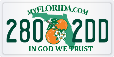 FL license plate 2802DD