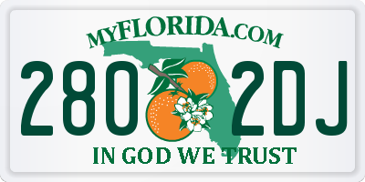 FL license plate 2802DJ