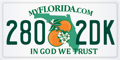 FL license plate 2802DK