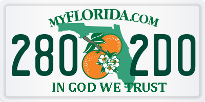 FL license plate 2802DO