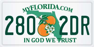FL license plate 2802DR