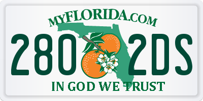 FL license plate 2802DS
