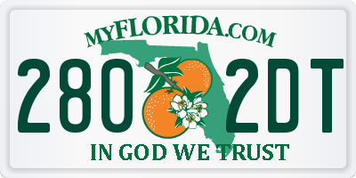 FL license plate 2802DT