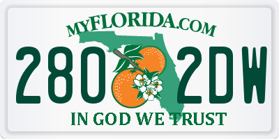 FL license plate 2802DW