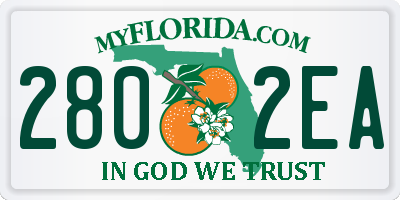 FL license plate 2802EA