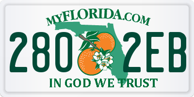 FL license plate 2802EB
